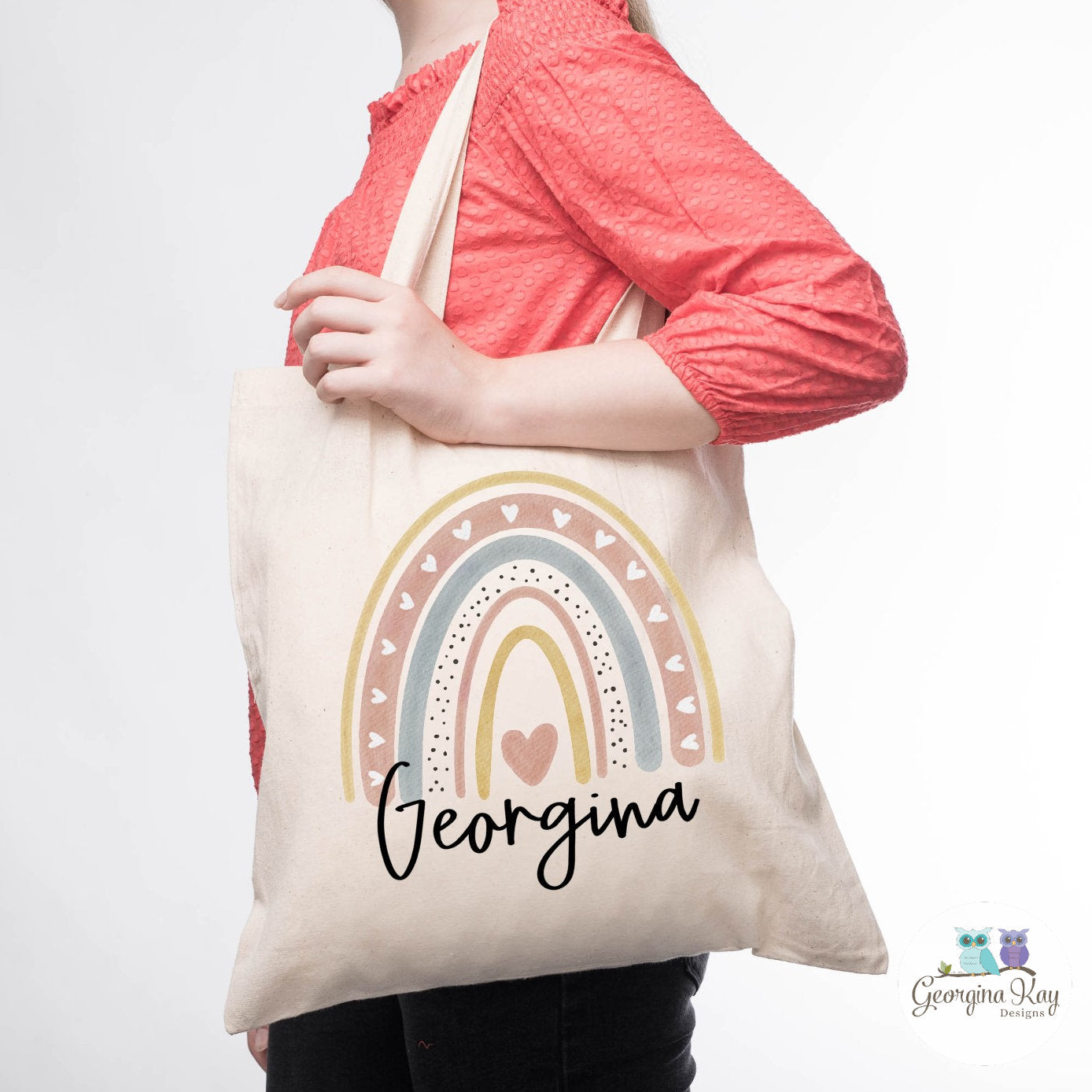 Personalised Rainbow Tote Bag