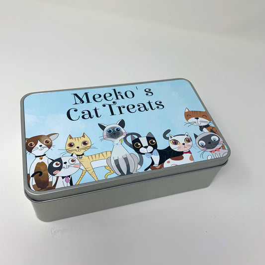 Personalised Cat Treat Tin