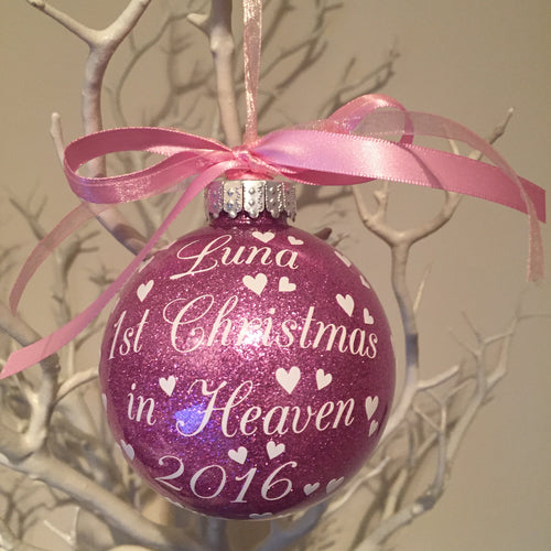 1st Christmas in Heaven Bauble