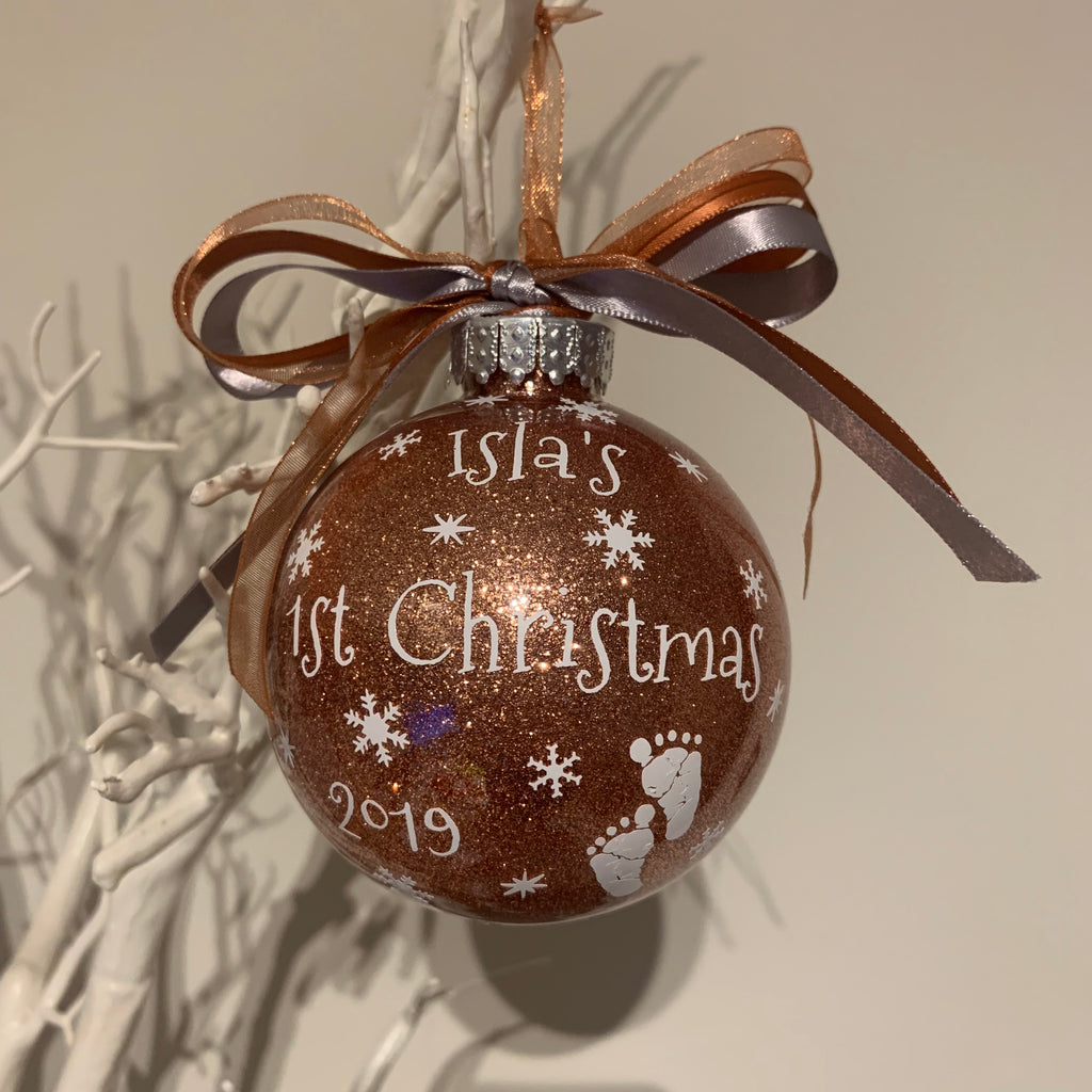 Baby 1st Christmas Bauble (Feet Pic)
