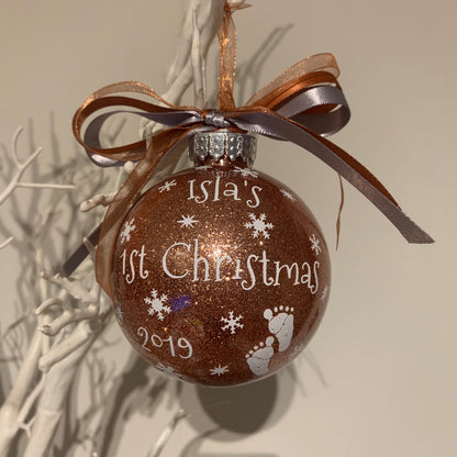 Baby 1st Christmas Bauble (Feet Pic)