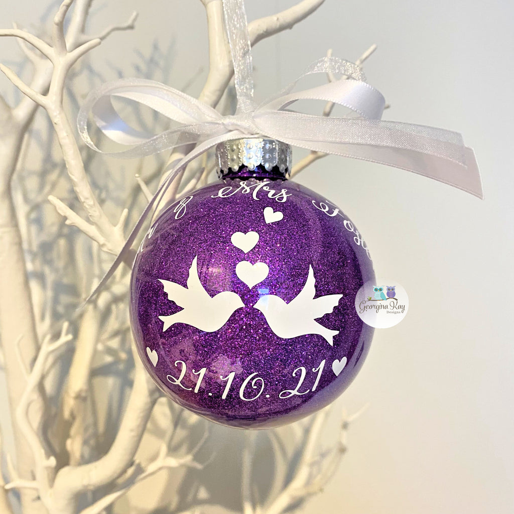 Dove Anniversary Bauble