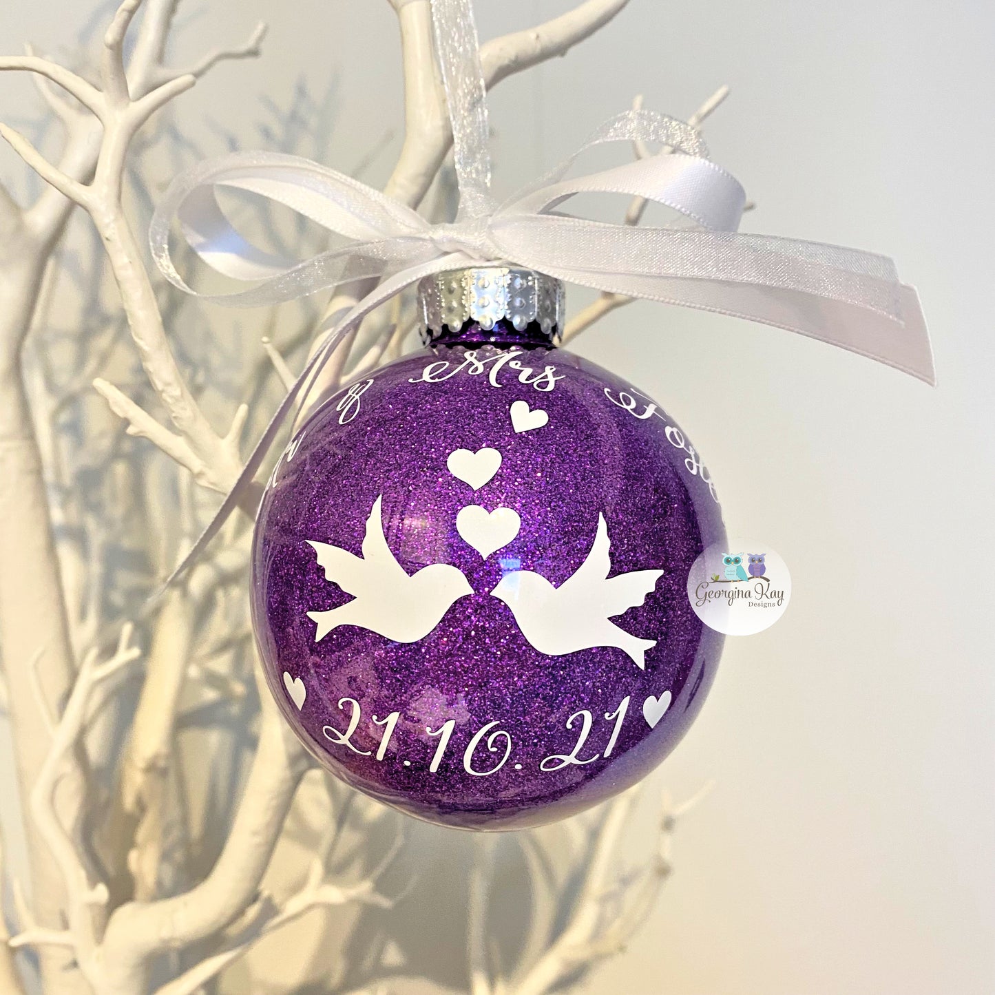 Dove Anniversary Bauble