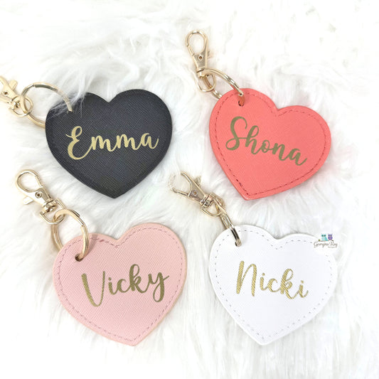 Personalised Heart Keyring