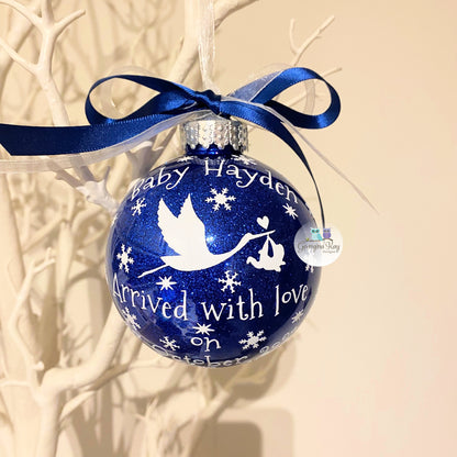 Stork Baby Due Bauble