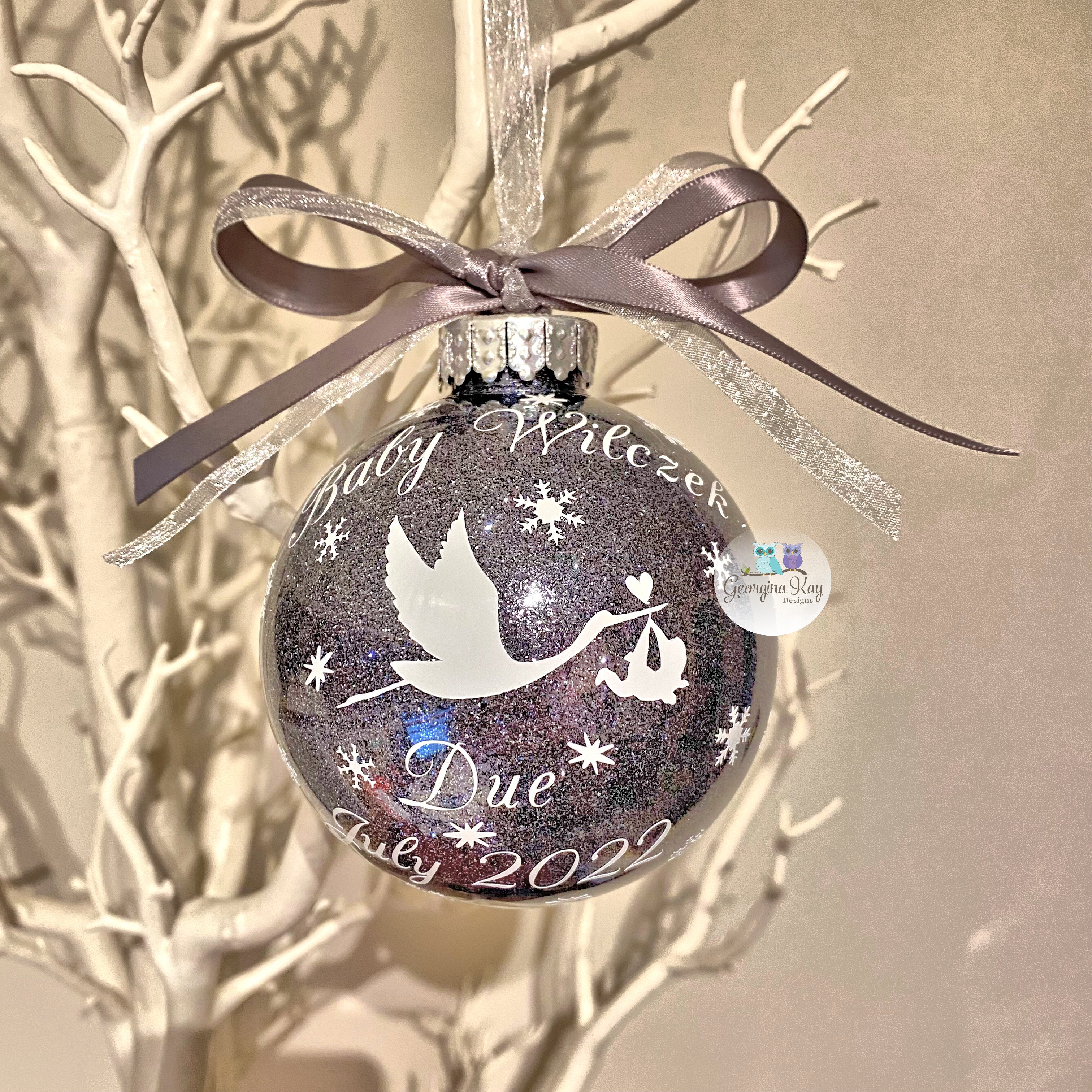 Stork Baby Due Bauble