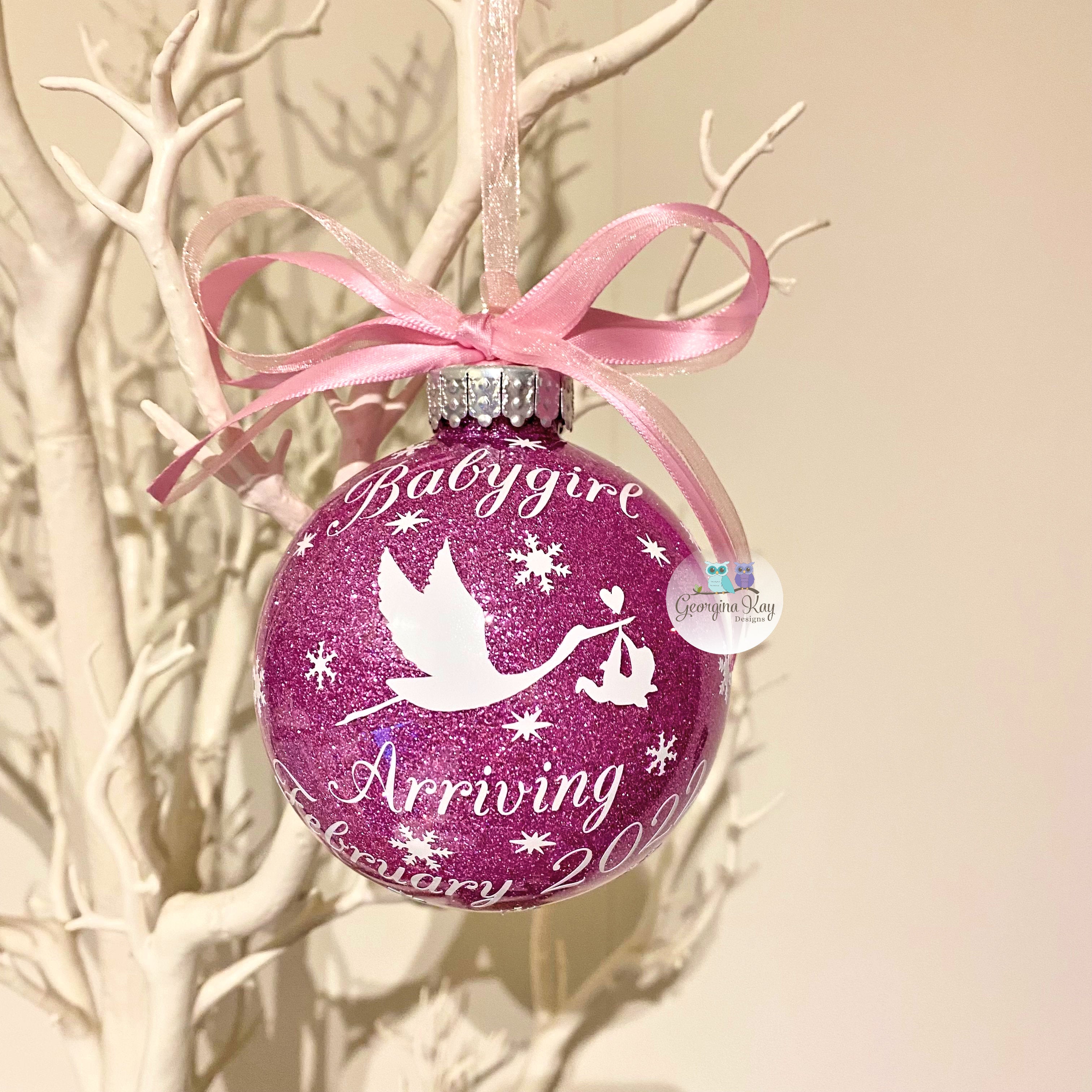 Stork Baby Due Bauble