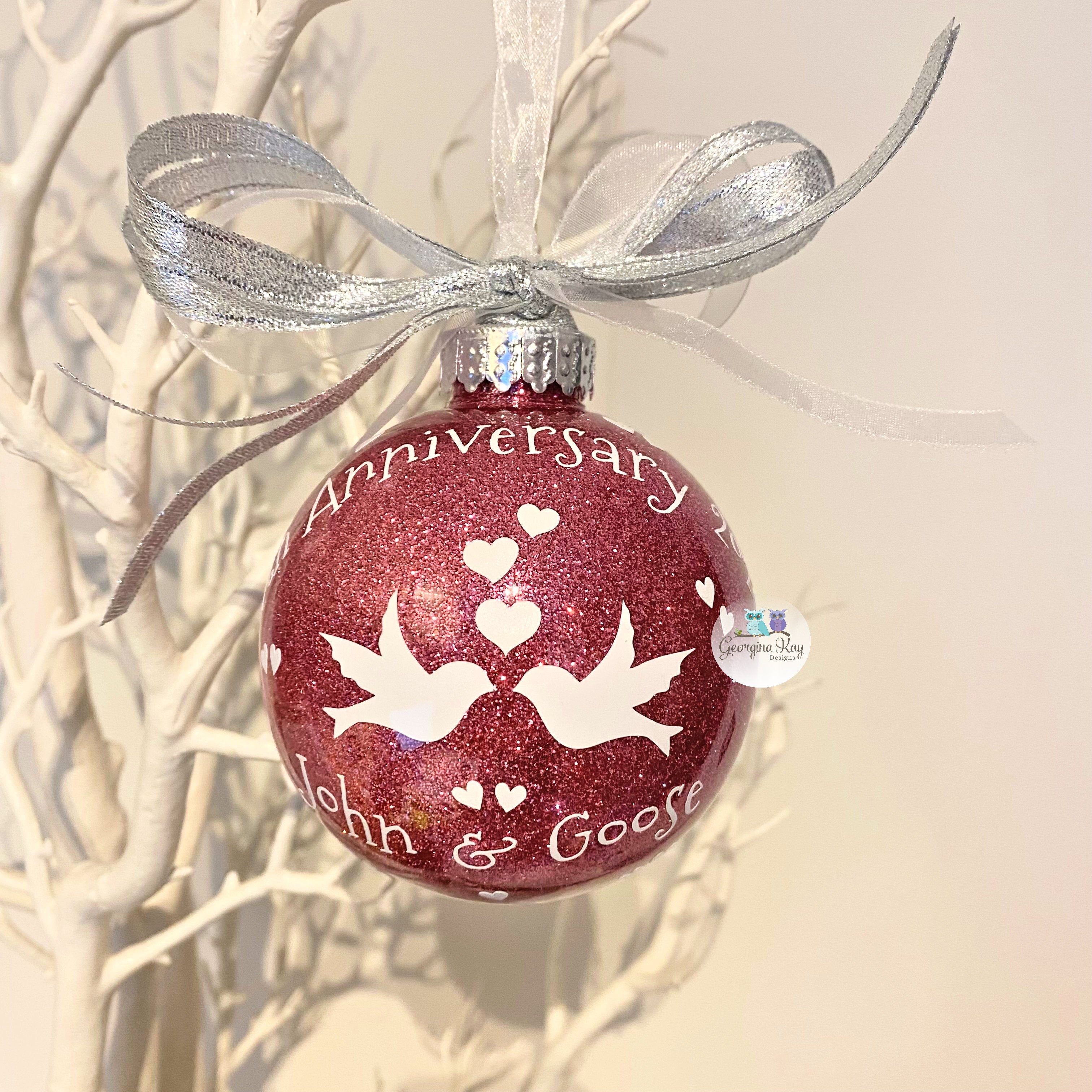 Dove Anniversary Bauble