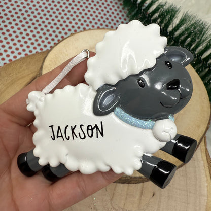 Blue Baby Sheep Ornament