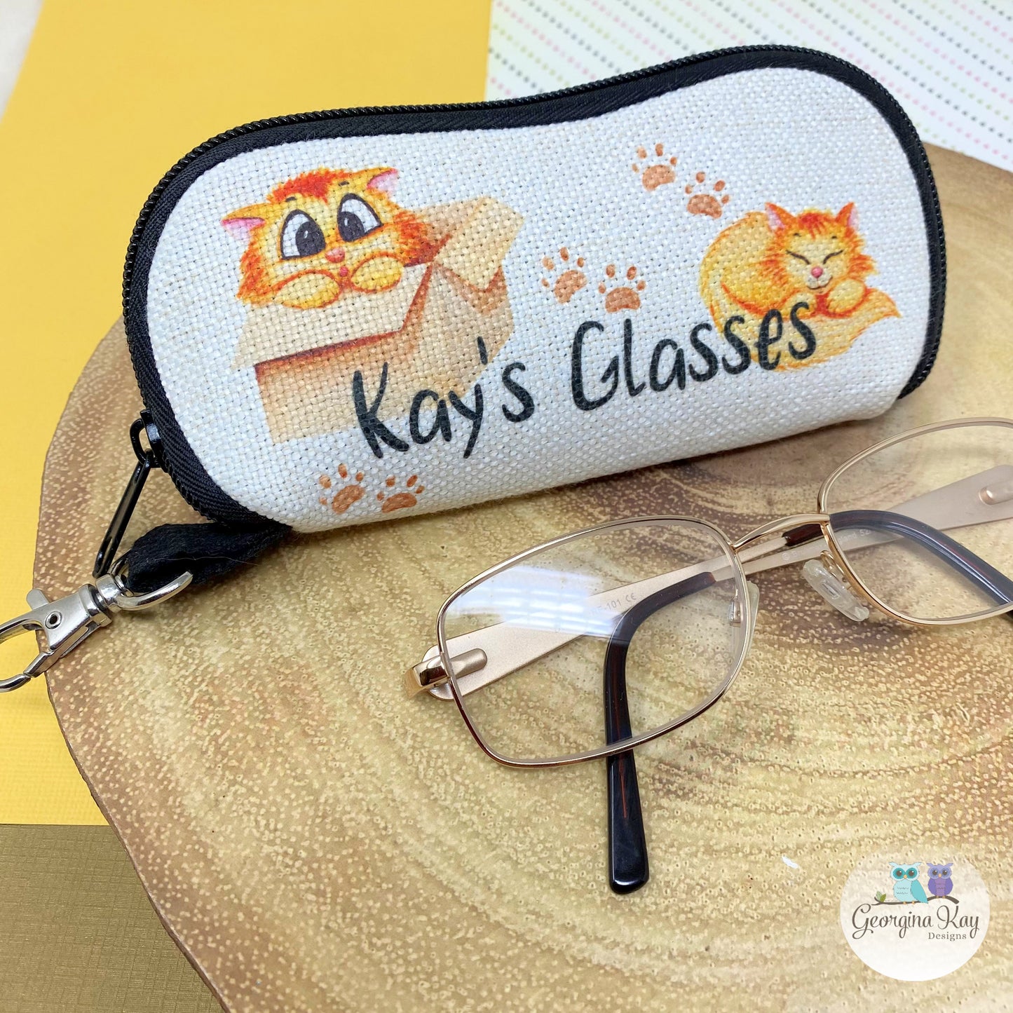 Cat themed Glasses Case