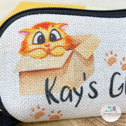 Cat themed Glasses Case
