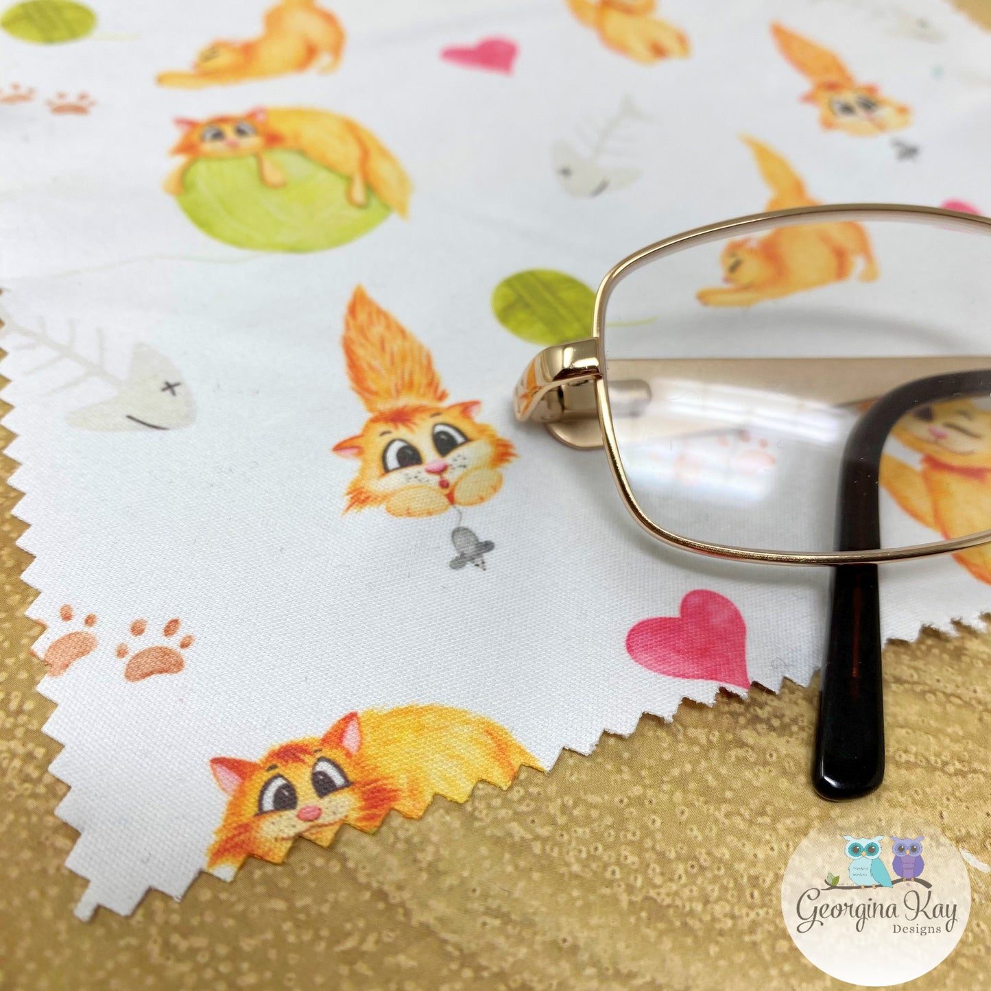 Cat themed Glass Cleaning Cloth