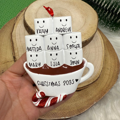 Marshmallow Family of 8 Ornament
