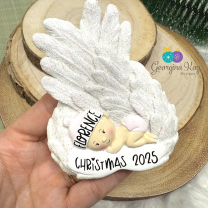 Pink Baby Wings Ornament