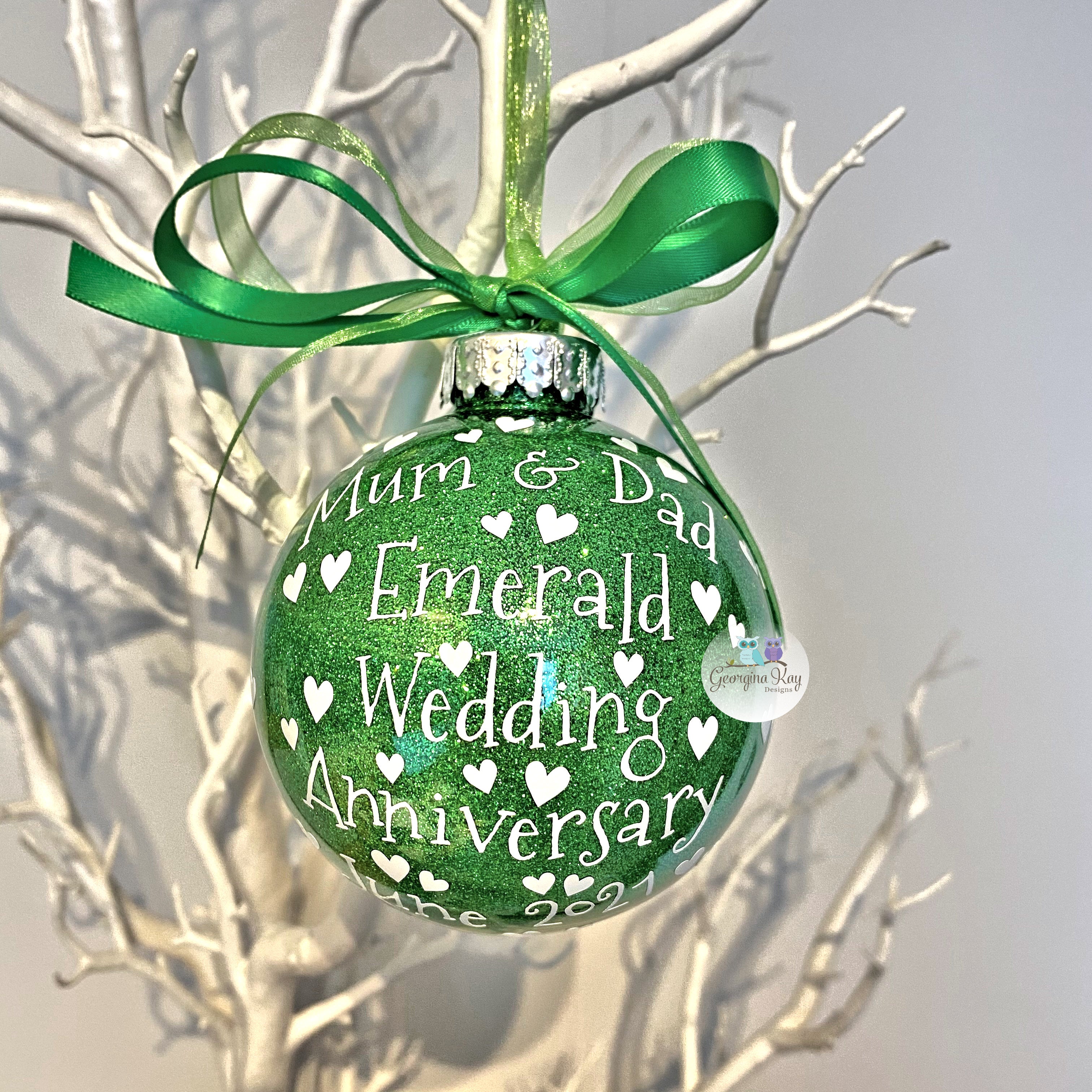Emerald Wedding Anniversary Bauble