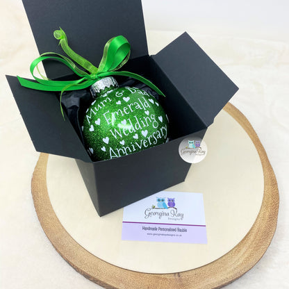 Emerald Wedding Anniversary Bauble