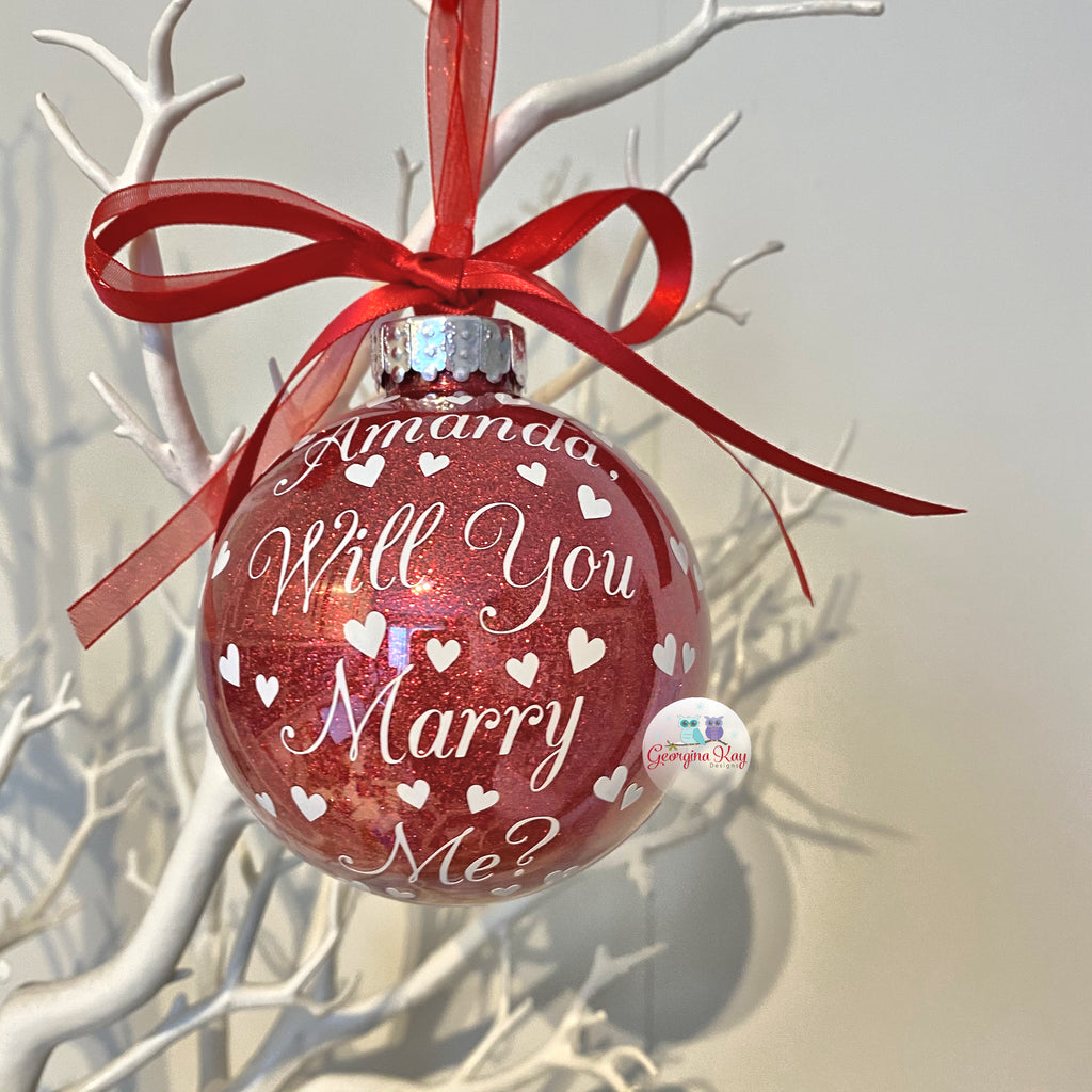 (Name) Will You Marry Me? Bauble (No Pic)