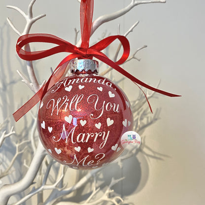 (Name) Will You Marry Me? Bauble (No Pic)