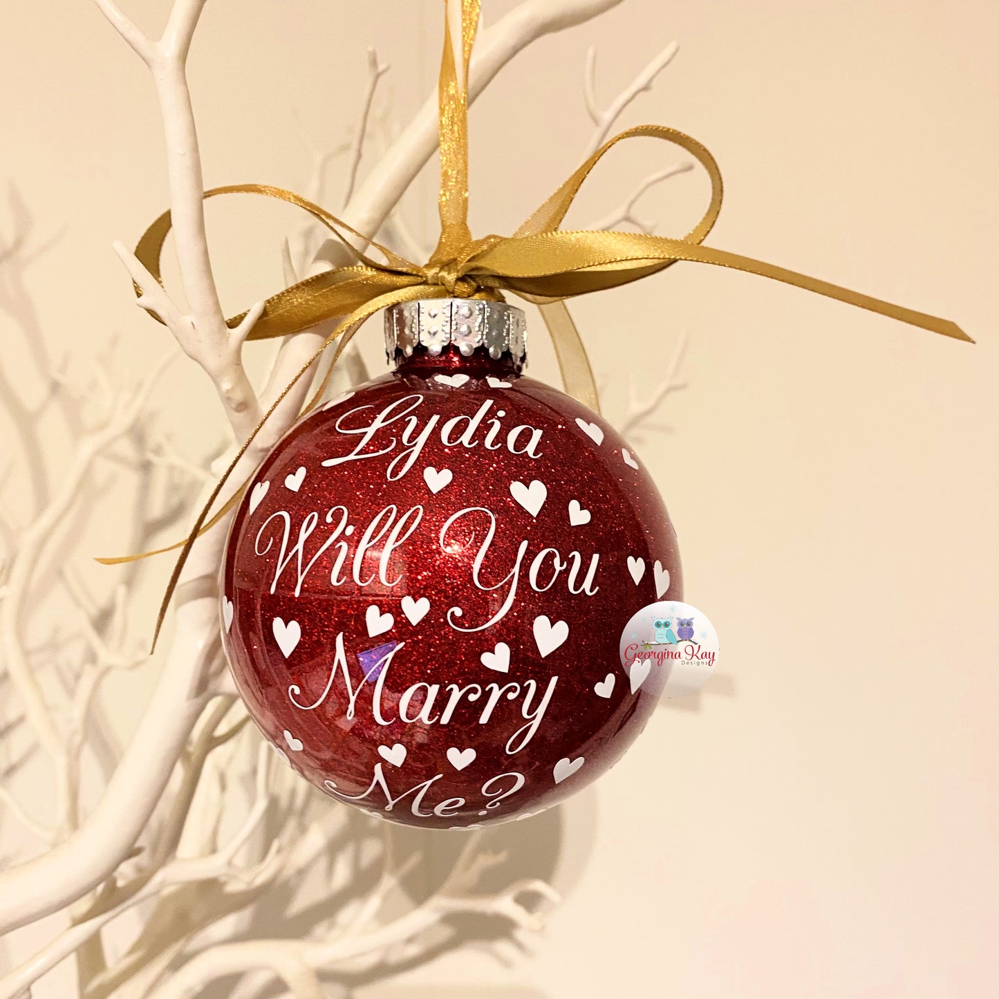 (Name) Will You Marry Me? Bauble (No Pic)