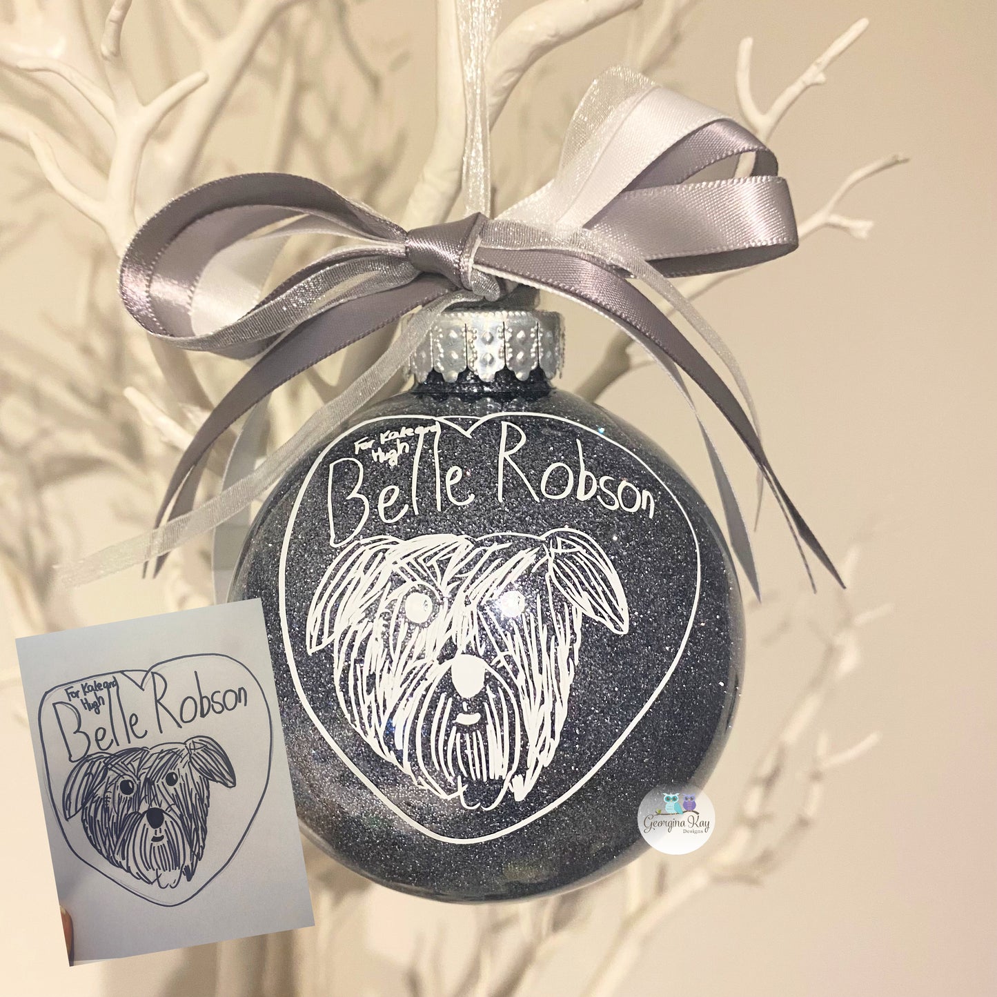 Your Childs Artwork on a Bauble