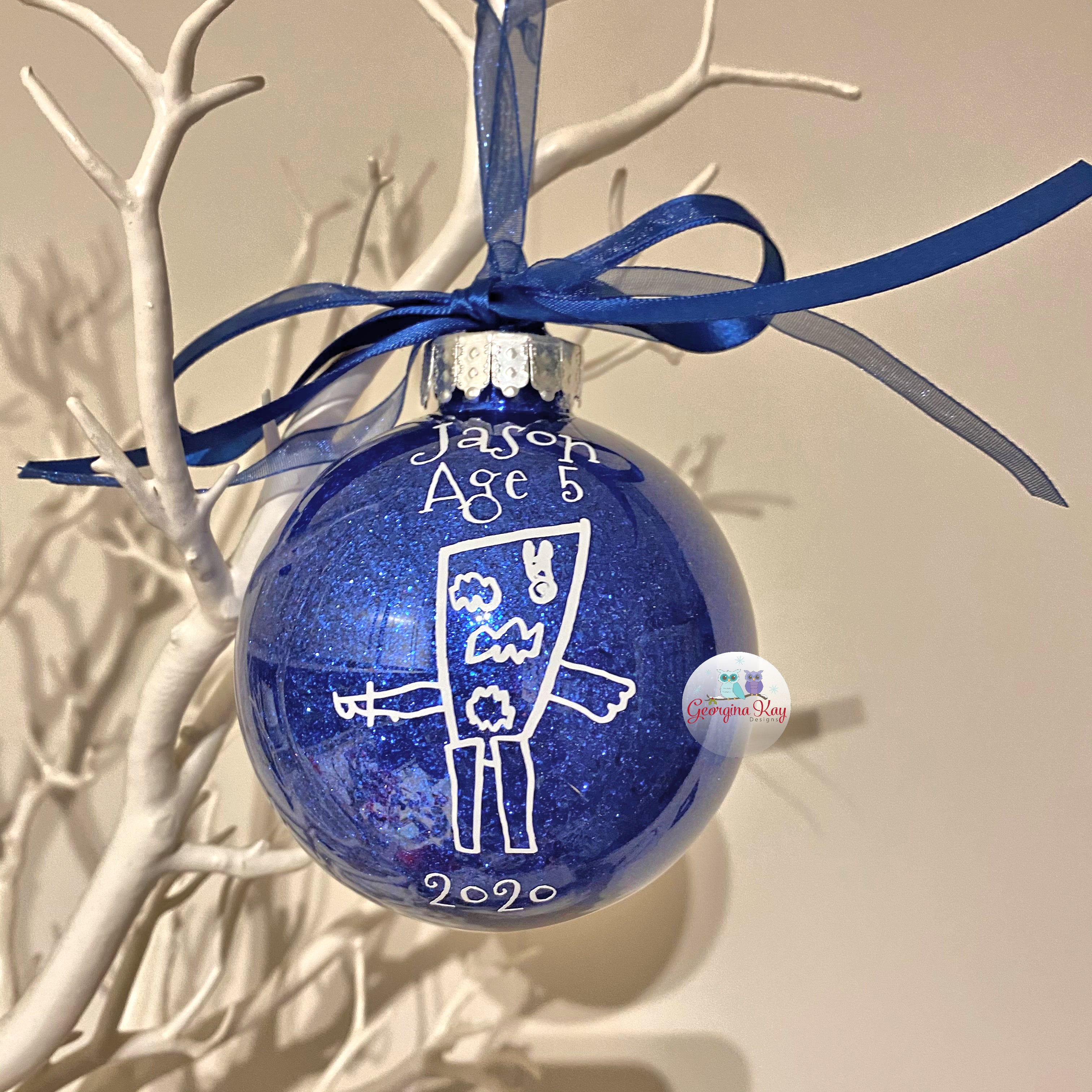 Your Childs Artwork on a Bauble