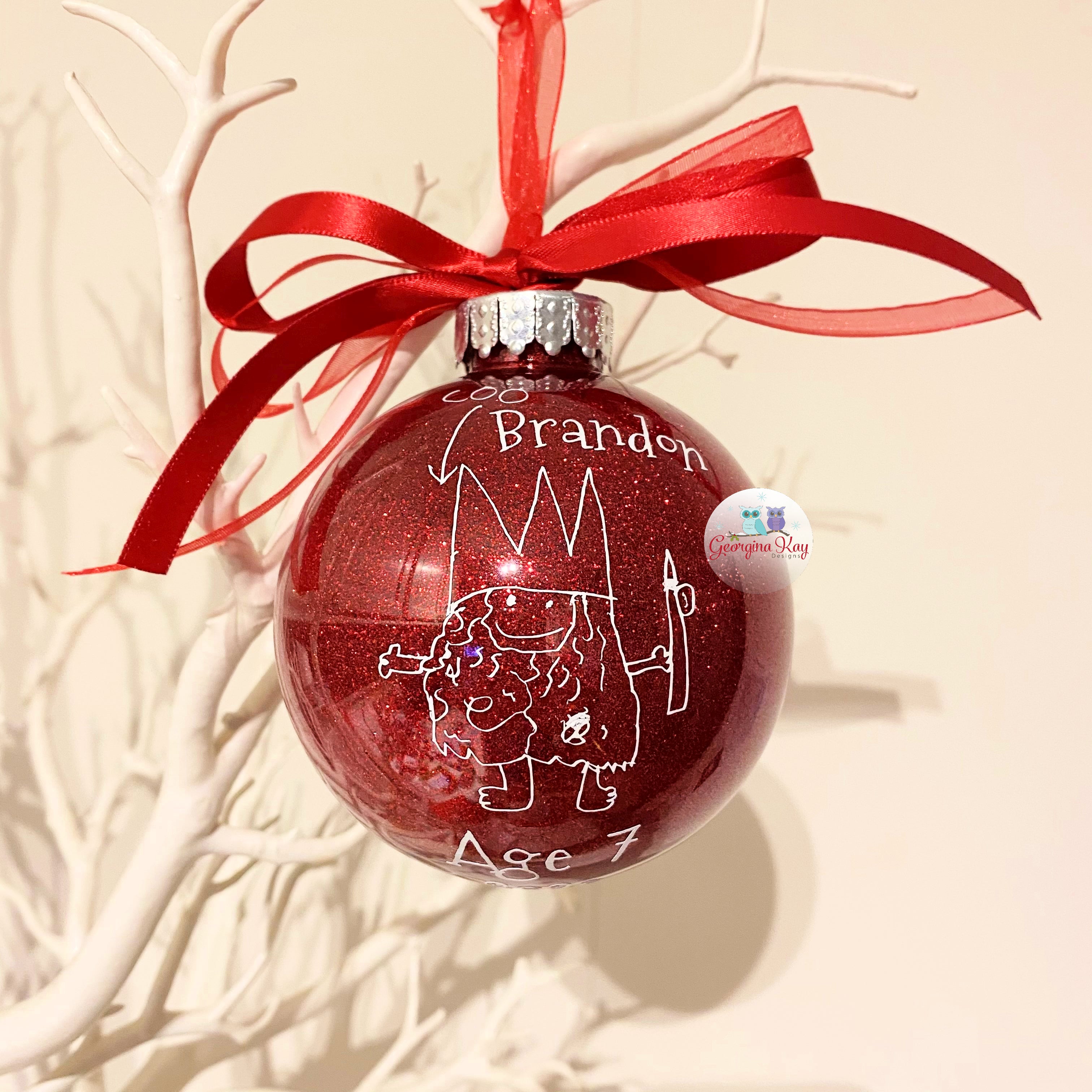 Your Childs Artwork on a Bauble