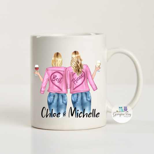 Personalised Best Friends Mug
