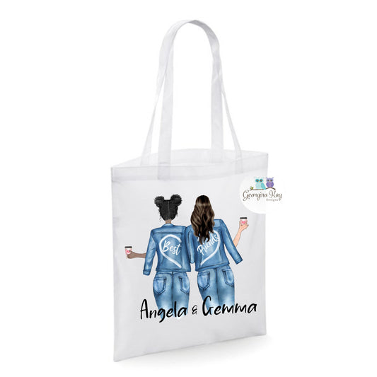 Personalised Best Friends Shopper Bag