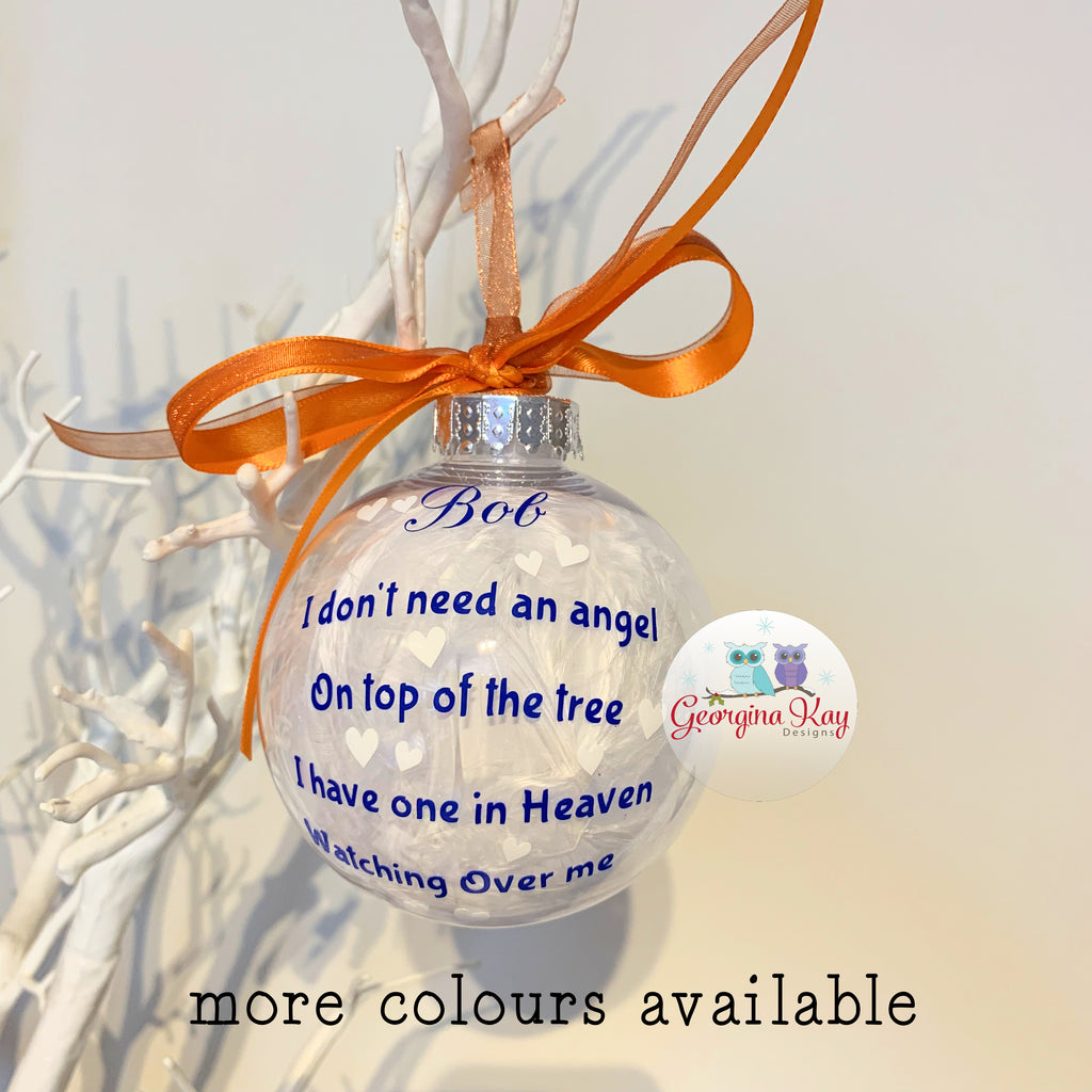 Angel on my Tree Bauble (Feather)