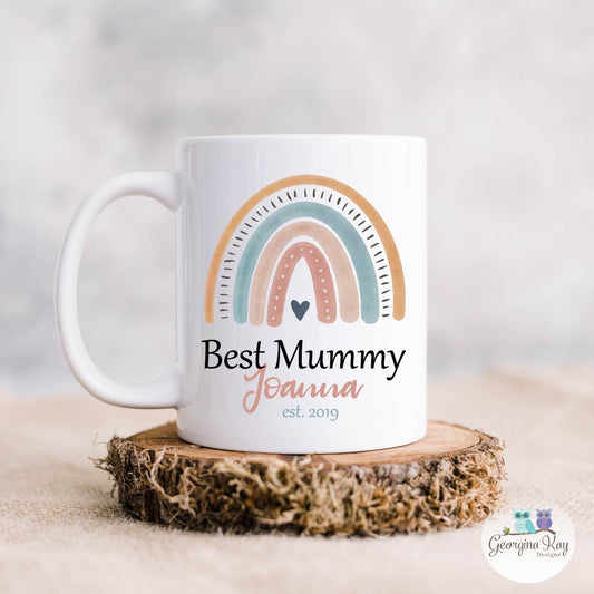 Personalised Best Mummy Rainbow Mug