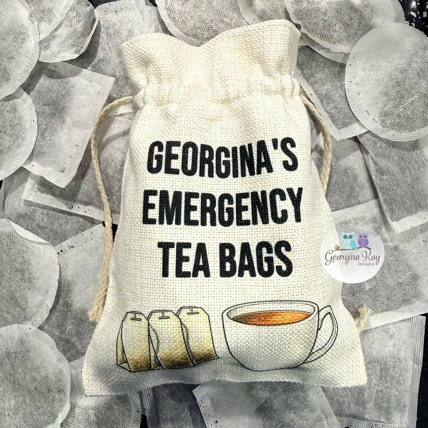 Personalised Travel Tea Bag Holder