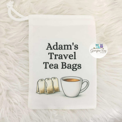 Personalised Travel Tea Bag Holder