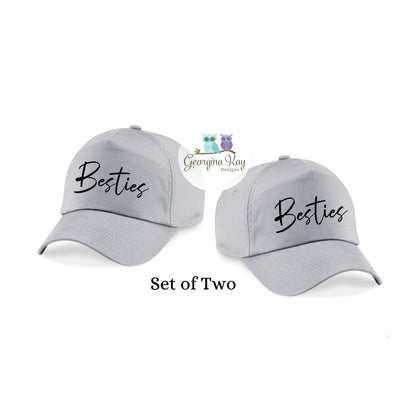 Besties Baseball Caps – Set of Two