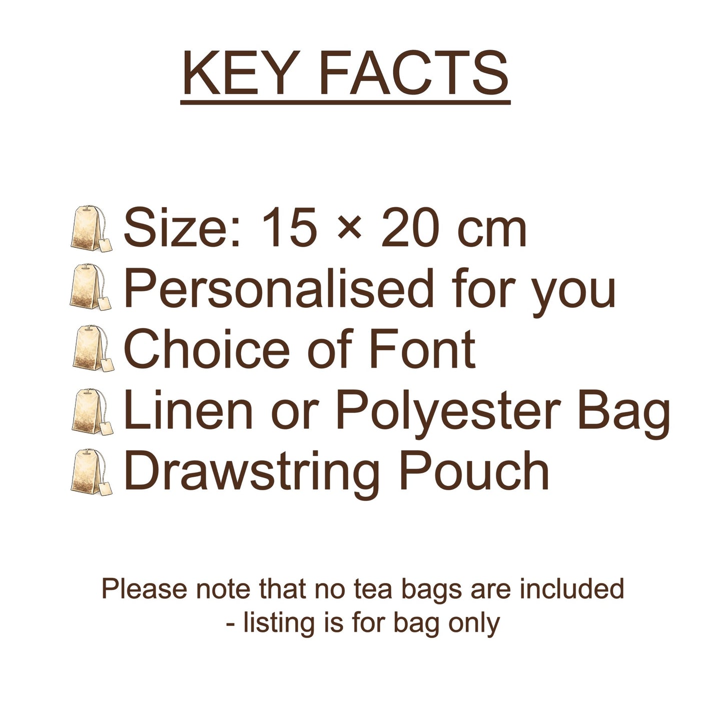 Personalised Travel Tea Bag Holder