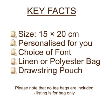 Personalised Travel Tea Bag Holder