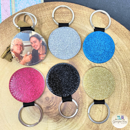 Photo Glitter Keyring