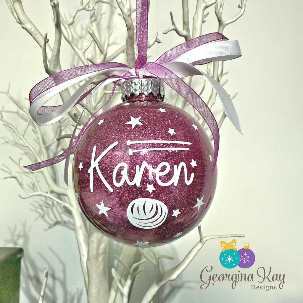 Knitting Themed Bauble