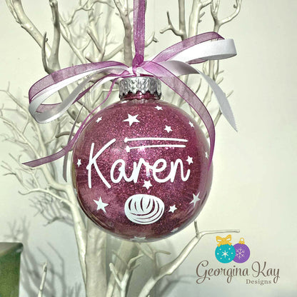 Knitting Themed Bauble