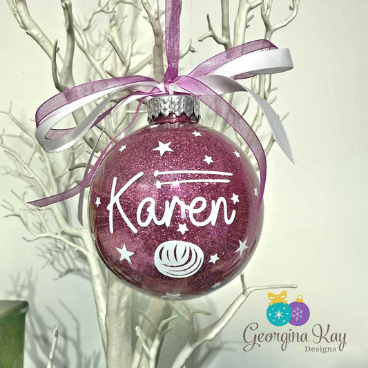 Knitting Themed Bauble